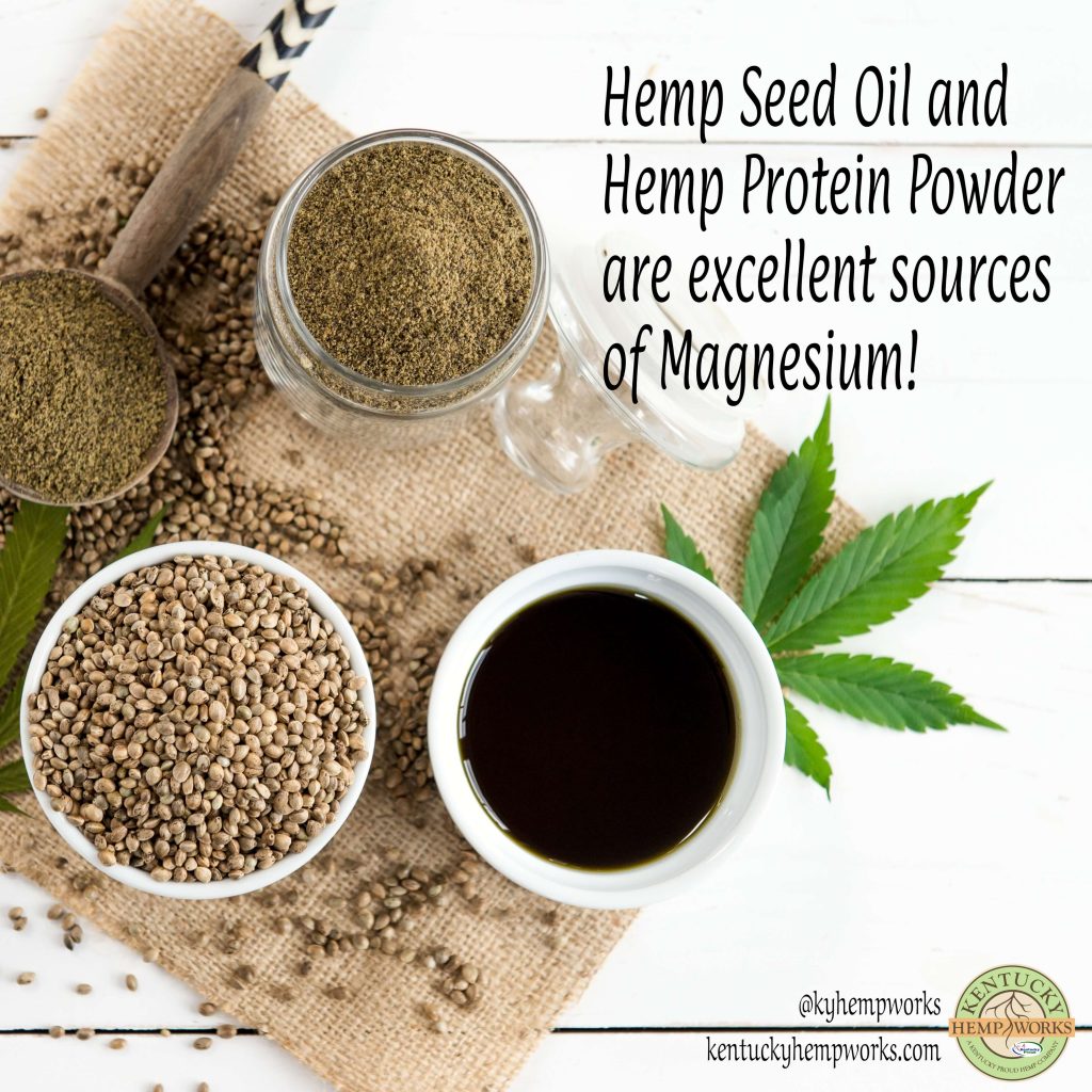 Magnesium in Hemp Seed Oil and Hemp Protein Powder